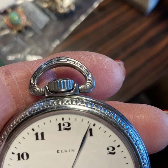 Vintage Men’s  Silver Tone Pocket Watch - Picture 6 of 10